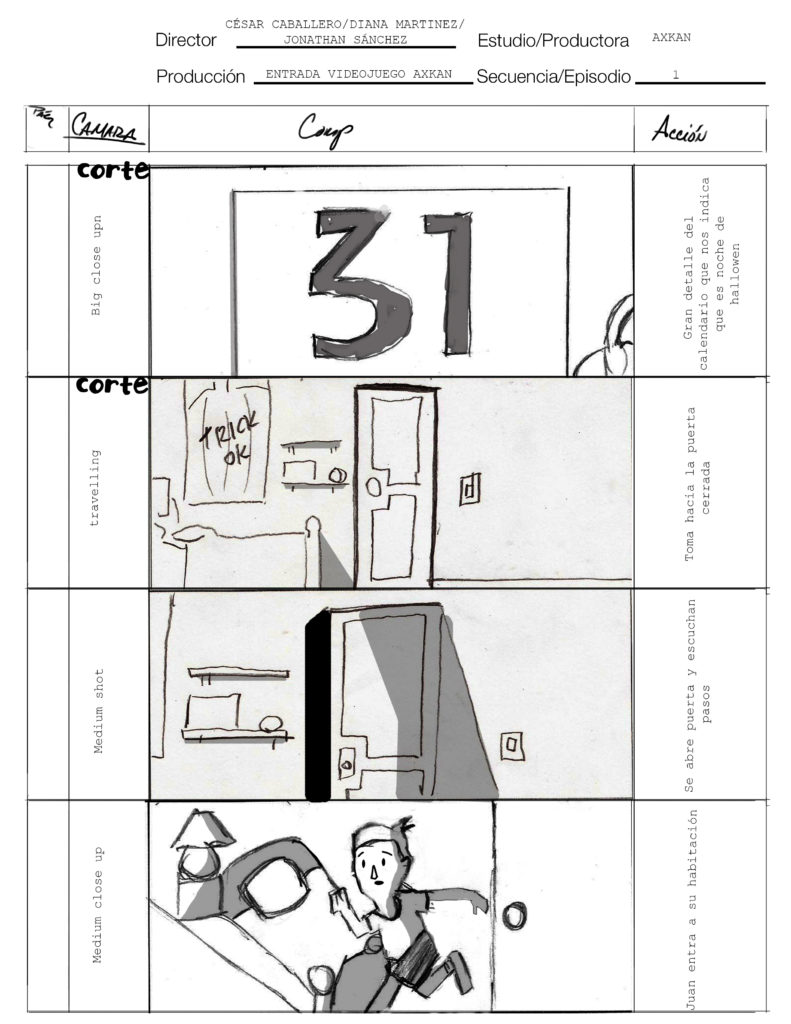 Axkan: Stoyboard